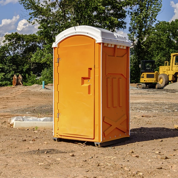 can i customize the exterior of the portable restrooms with my event logo or branding in North English IA